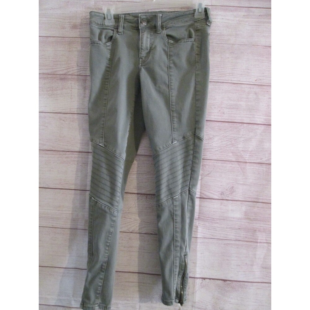 American Eagle Pants Jegging Women's 2 Green Jegging Ankle Super Stretch